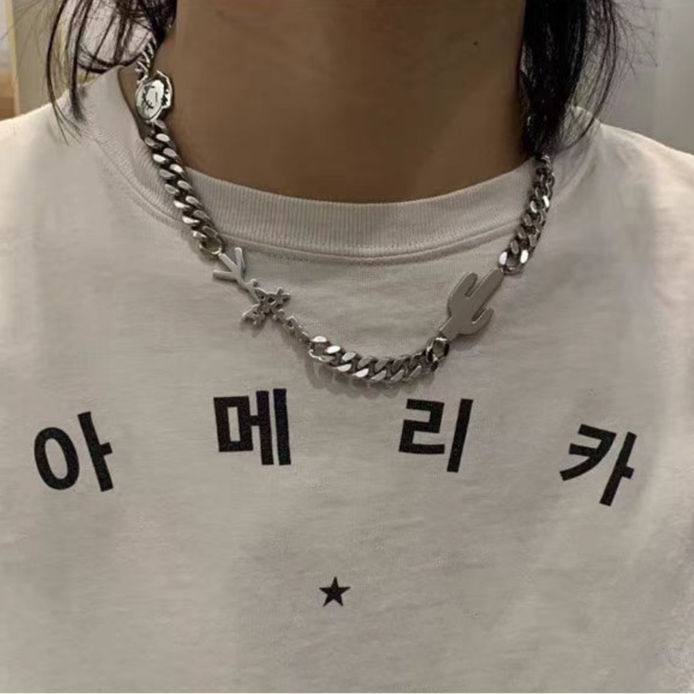 Stussy x Travis Scott Sterling Silver Cactus Necklace